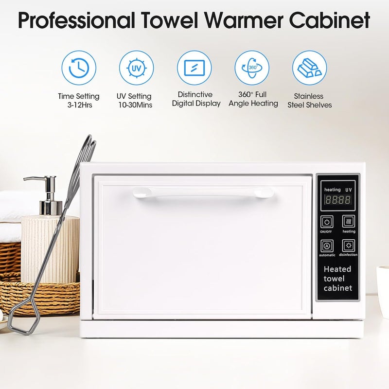 MYSWEETY Hot Towel Warmer for Facials, 5.5L Compact Towel Warmers Spa with Digital Screen & Adjustable Time, Multi-Functional Hot Towel Cabinet for Salon, Esthetician and Home - Image 2